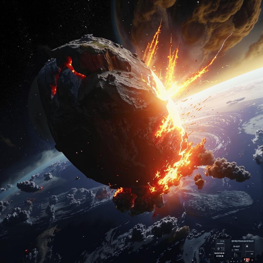 Теория про столкновение астероида с Землей в будущем.