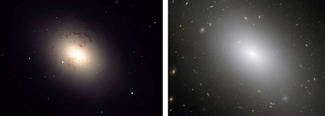 Эллиптические галактики: NGC 1316 (Печь) и NGC 1132