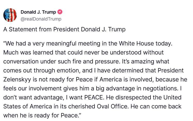    Зеленский приехал в Америку, но сделал это без уважения, заявил Трамп