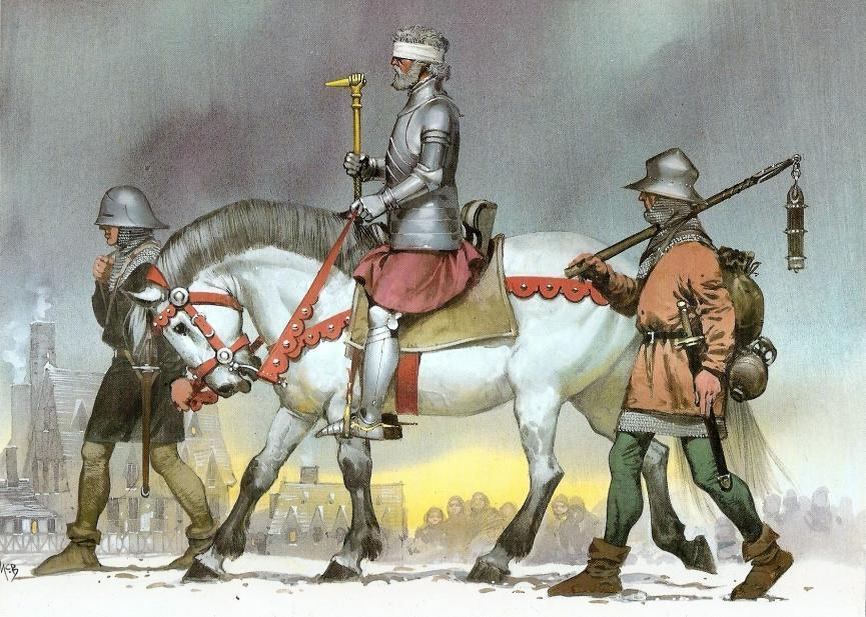 Ян Жижка уже ослпепший 