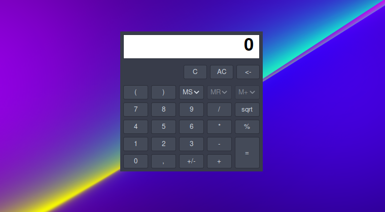 Калькулятор Linux — Galculator обычный режим