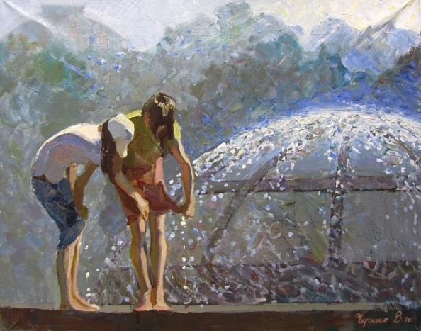 Черных. У фонтана (Манежная площадь).