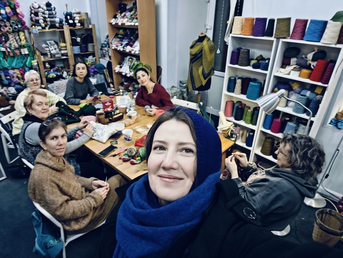 вязальные посиделки, магазин Россыпи пряжи, г. Москва