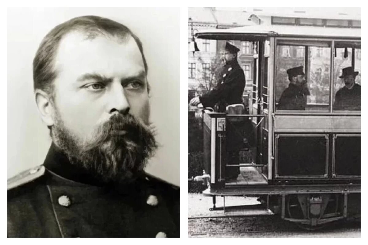    Фёдор Пироцкий придумал электрический трамвай. Транспорт испытали в Санкт-Петербурге.