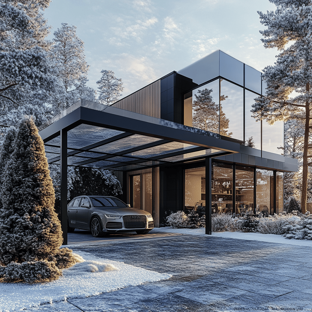    Поликарбонатные навесы: идеальное сочетание прочности, красоты и доступности для вашего дома в Уфе и регионе ZMK-ZENIT