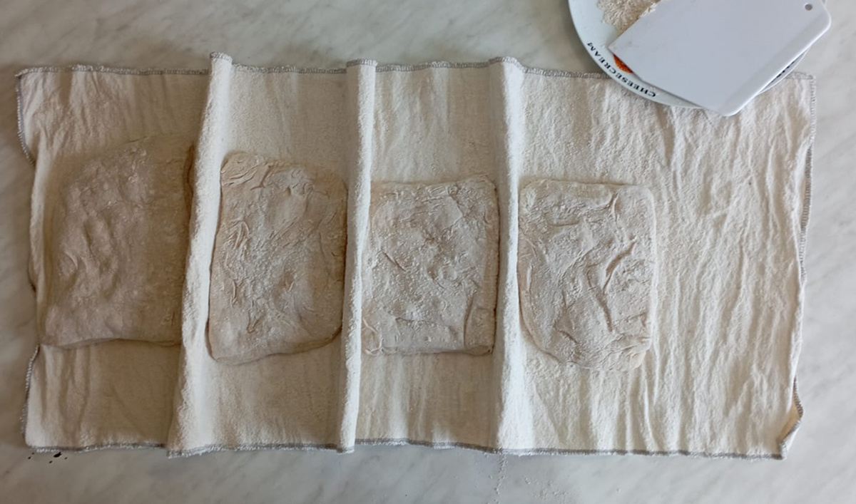 Расстойка после деления теста