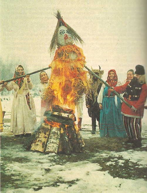 Сжигание чучела на Руси. Фото из интернета