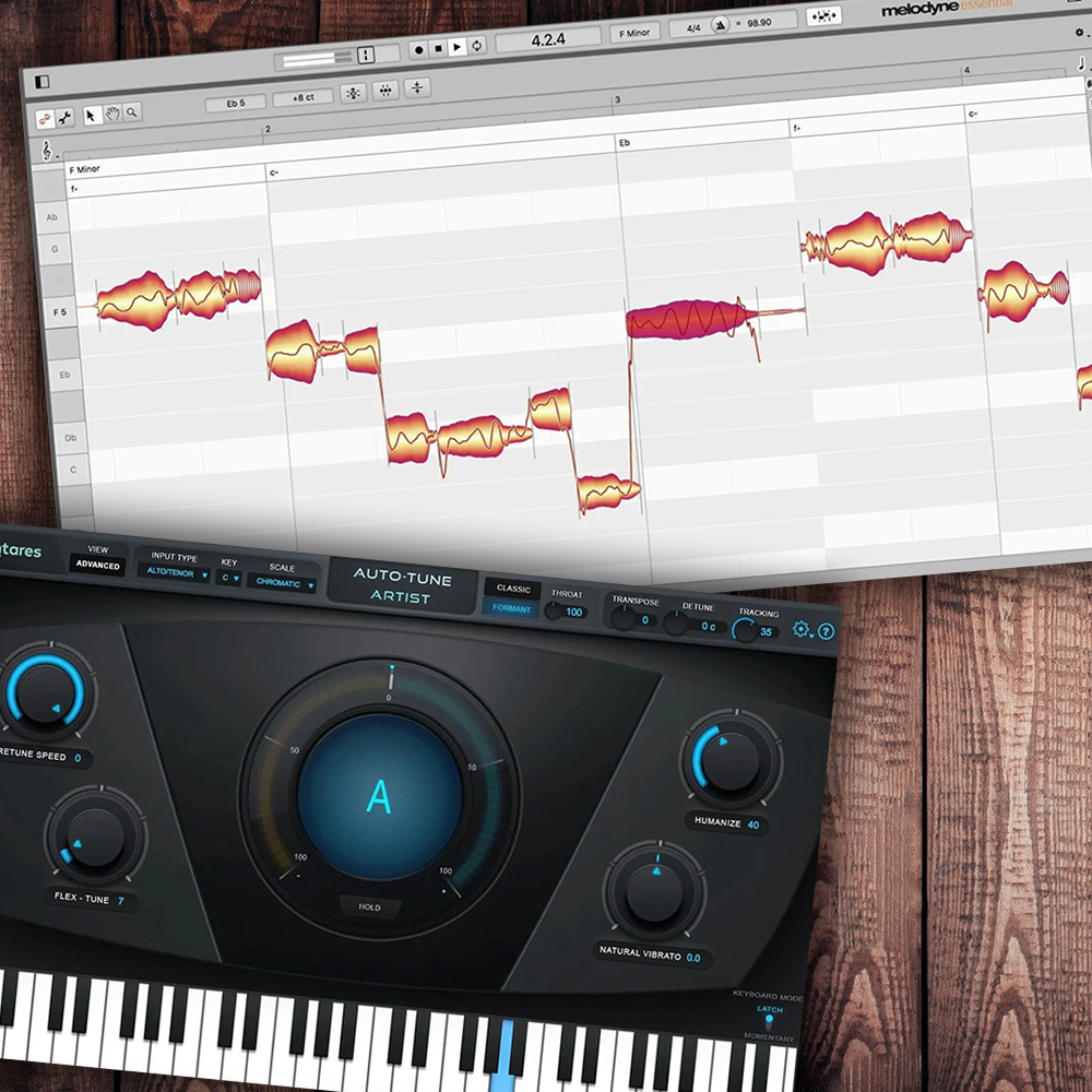 Процесс правки нот в "Мелодайне" и в "Автотюне"