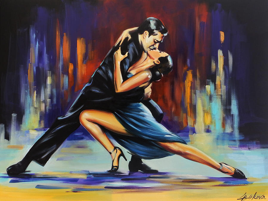 Tango in the city. Painting by Galya Bukova

***