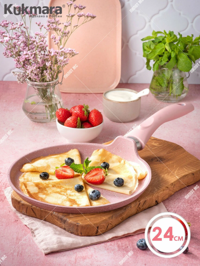 Блинная сковорода розовая - арт. 4646706566
