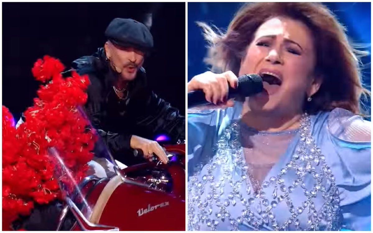 Данко и Ксения Георгиади. Фото: скриншот программы "Суперстар" от 1.03.2025 (НТВ)