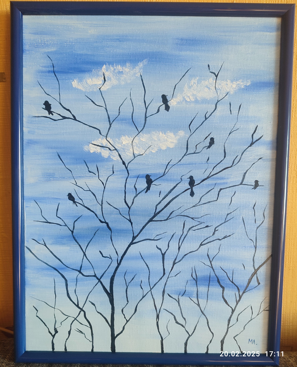 В ожидании весны. Холст, масло, 30/40. Фото и работа автора.