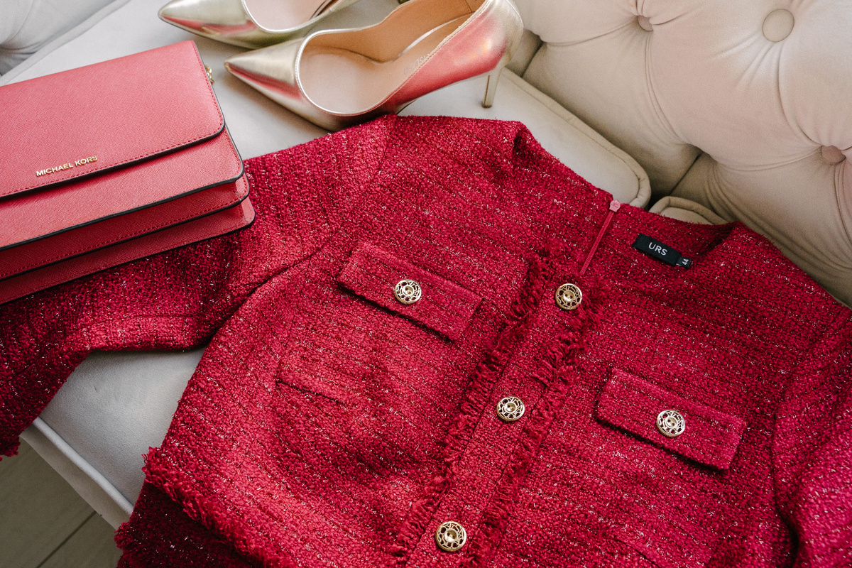 Твидовое платье бренда женской одежды URS