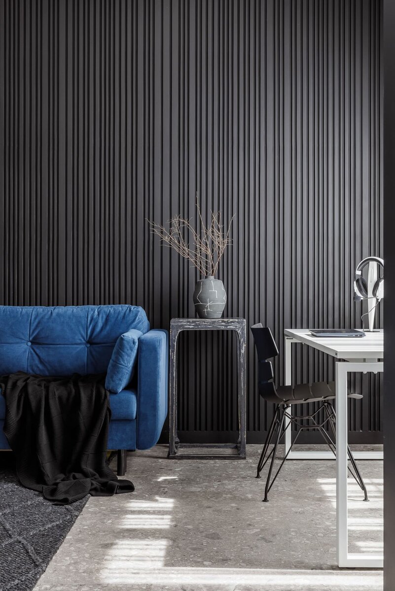 Кадр из фотосессии дизайн-проекта "Монолит". Квартира 50 м2 в Москве. Полная фотосессия доступна на нашем сайте.