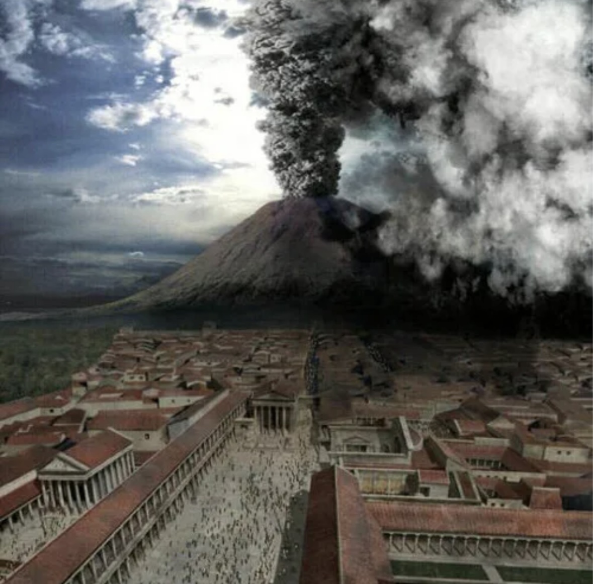 first eruption in 79 AD