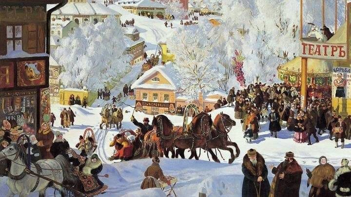  Б.М. Кустодиев. Масленица, 1919 / Фото предоставлено музеем-квартирой Исаака Бродского