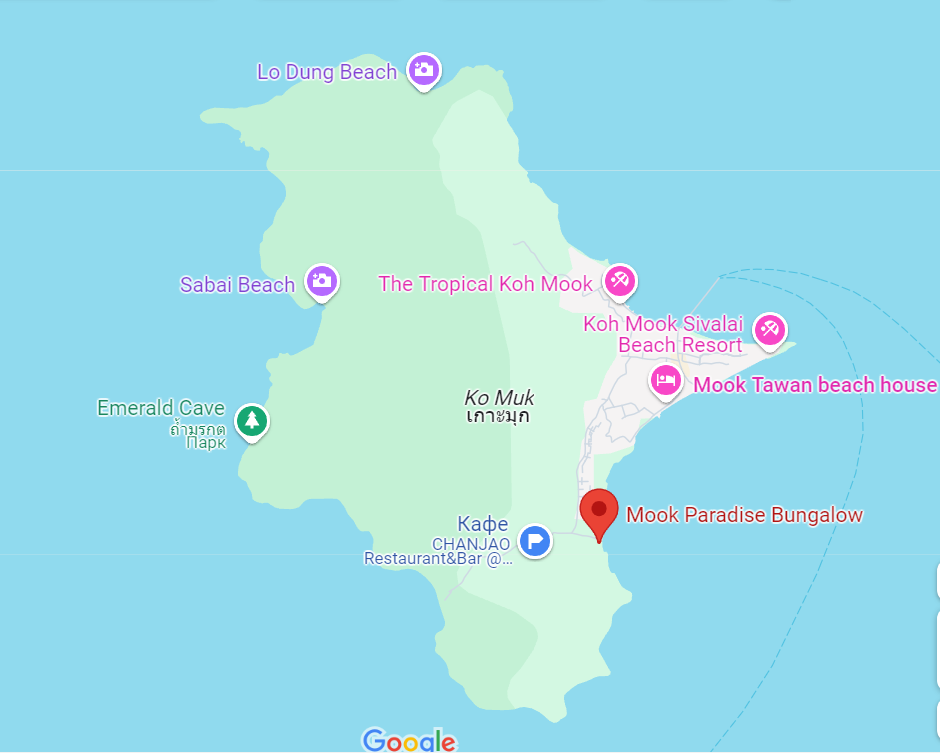 Остров Ко Мук размером 3 на 4 км