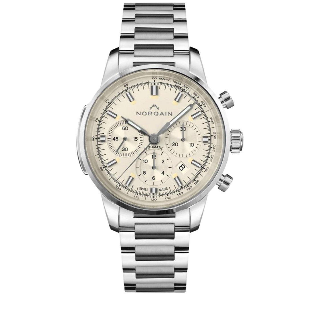 Хронограф Norqain Freedom 60 Chrono в 43 мм корпусе из стали с указателем даты