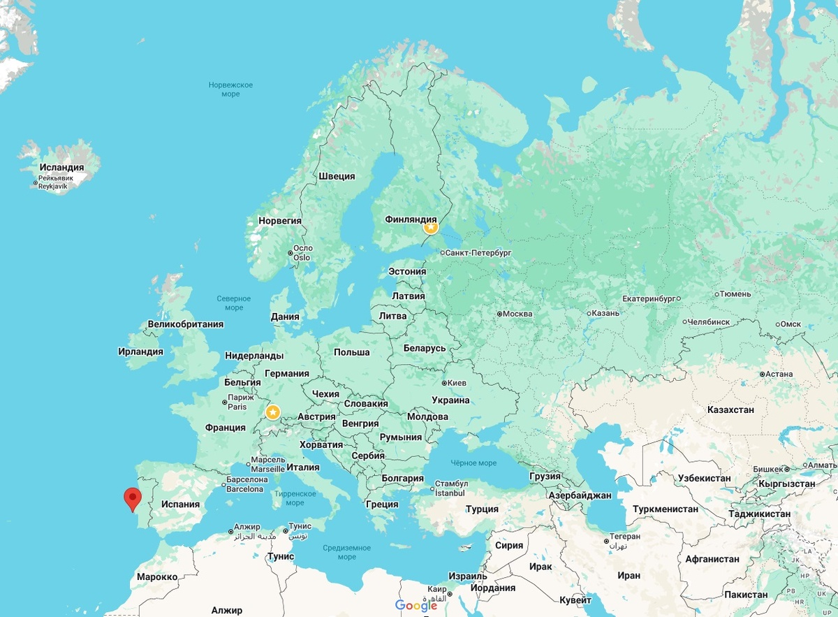 Самая западная точка Европы