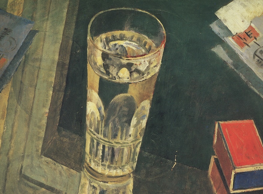 Живопись.  Кузьма Петров-Водкин, "Натюрморт с письмами. Фрагмент", 1925