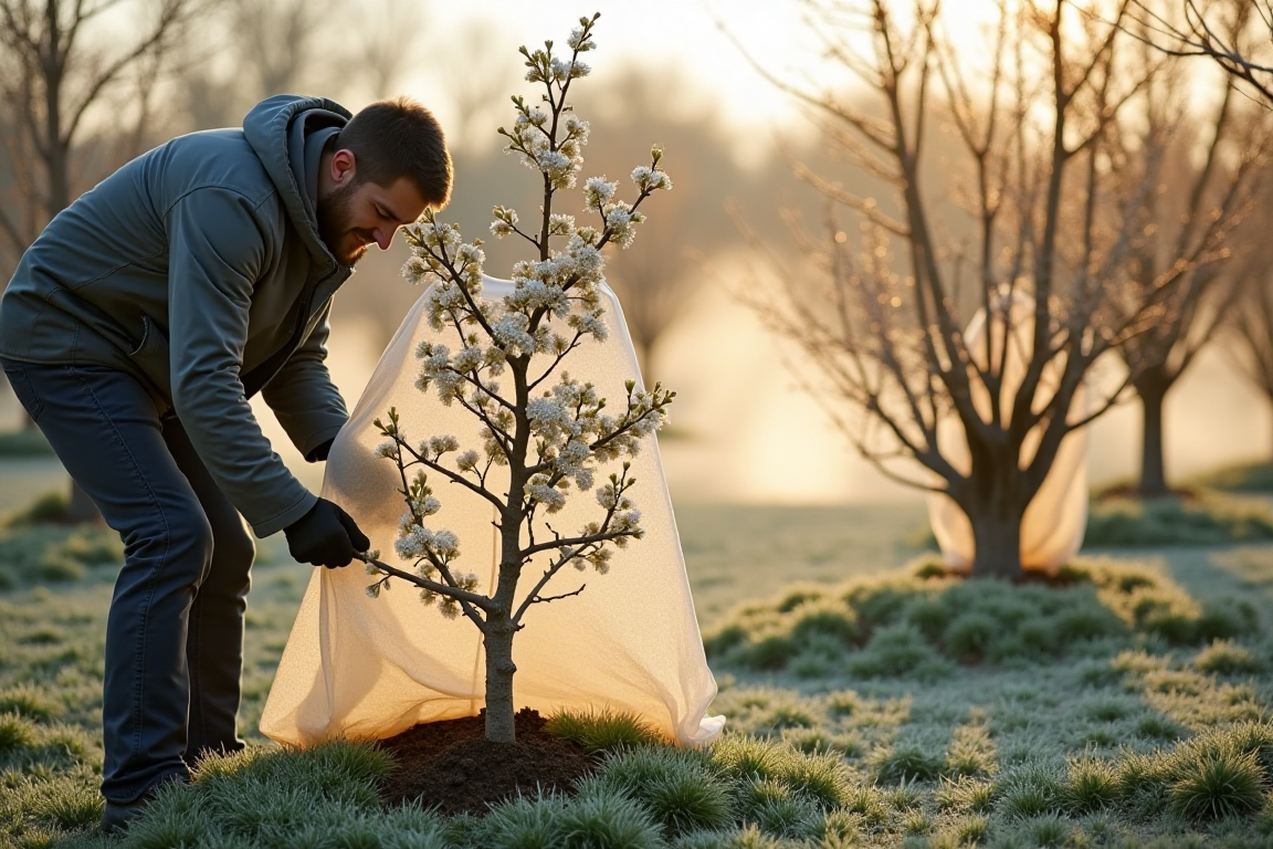 Защита плодовых деревьев от заморозков весной