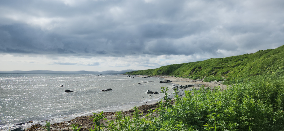 Сахалин, янтарный пляж