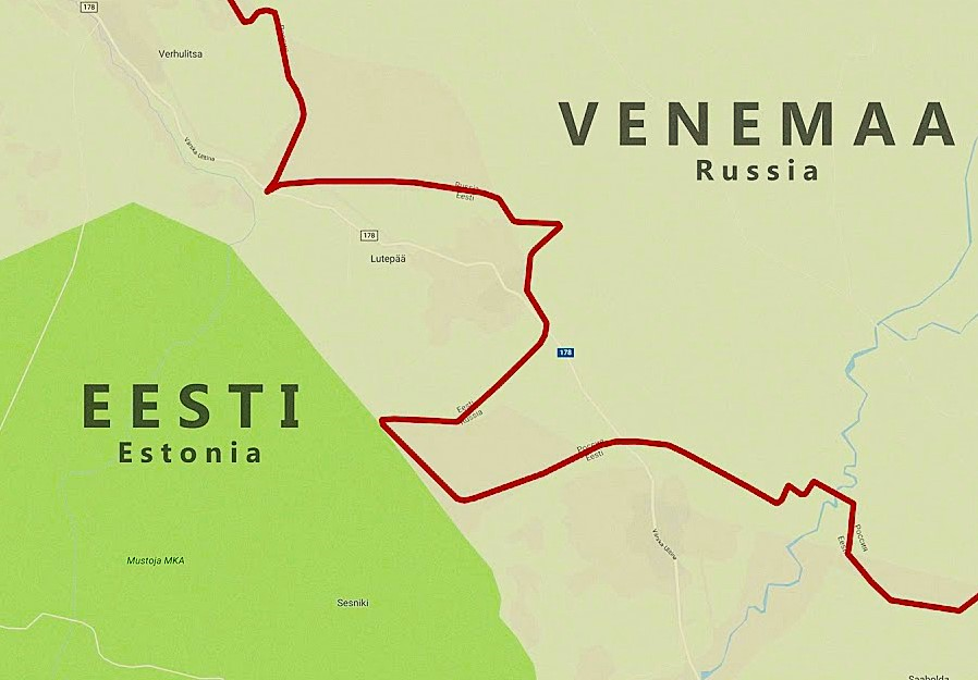 "Саатский сапог" принадлежащий Российской Федерации на котором расположена эстонская дорога.