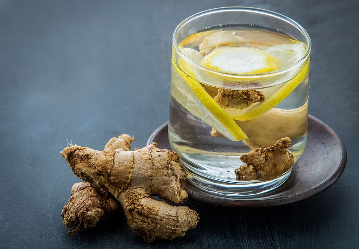 Вода с лимоном и имбирем