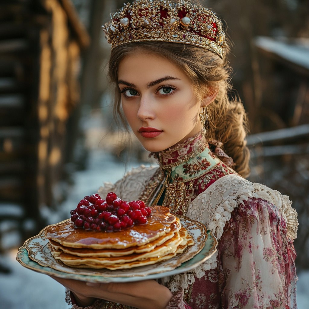 Широкая Масленица - это не только блины. Моя иллюстрация с помощью нейросетей