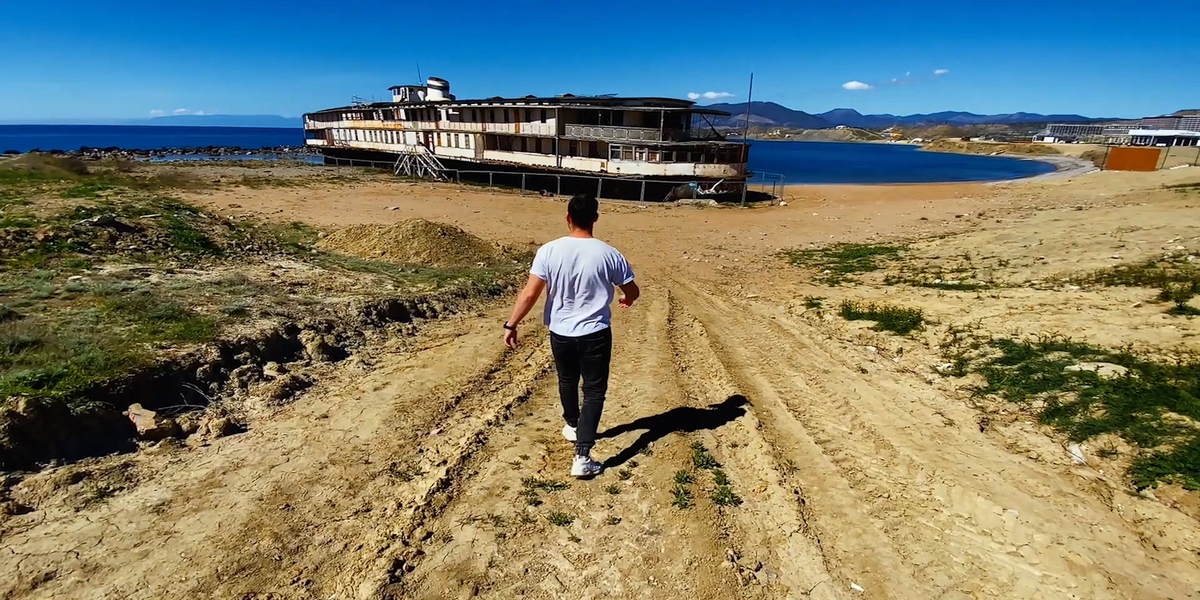 Подходим к теплоходу