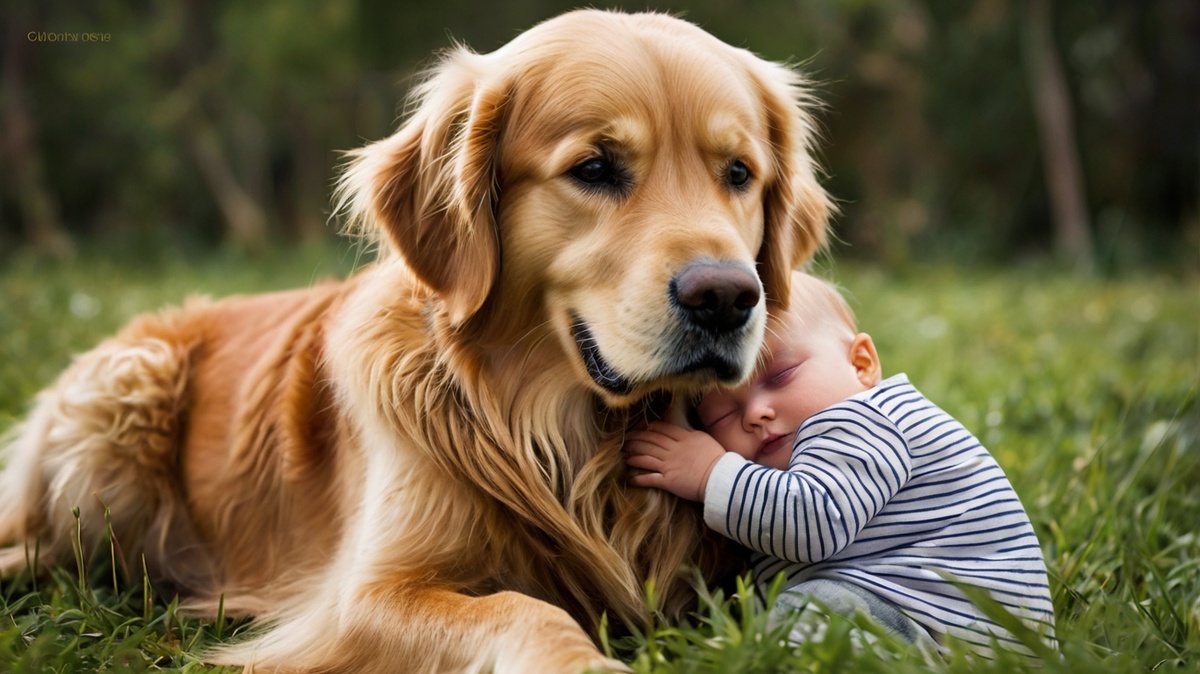 Золотистые ретриверы известны своей преданностью и нежностью к детям, что делает их идеальными собаками для семей