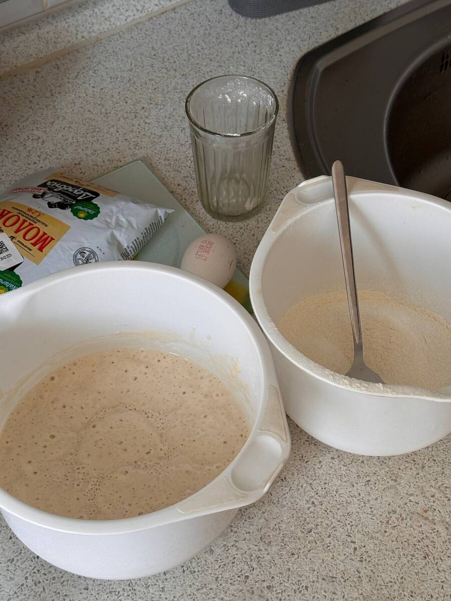 Опара и ингредиенты