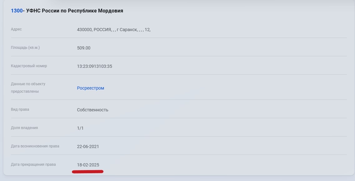 скрин из личного кабинета автора ФНС