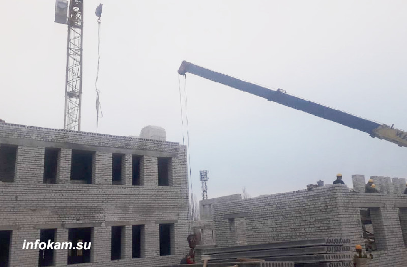    Камышин. Строительство новой поликлиники (январь 2025 года)