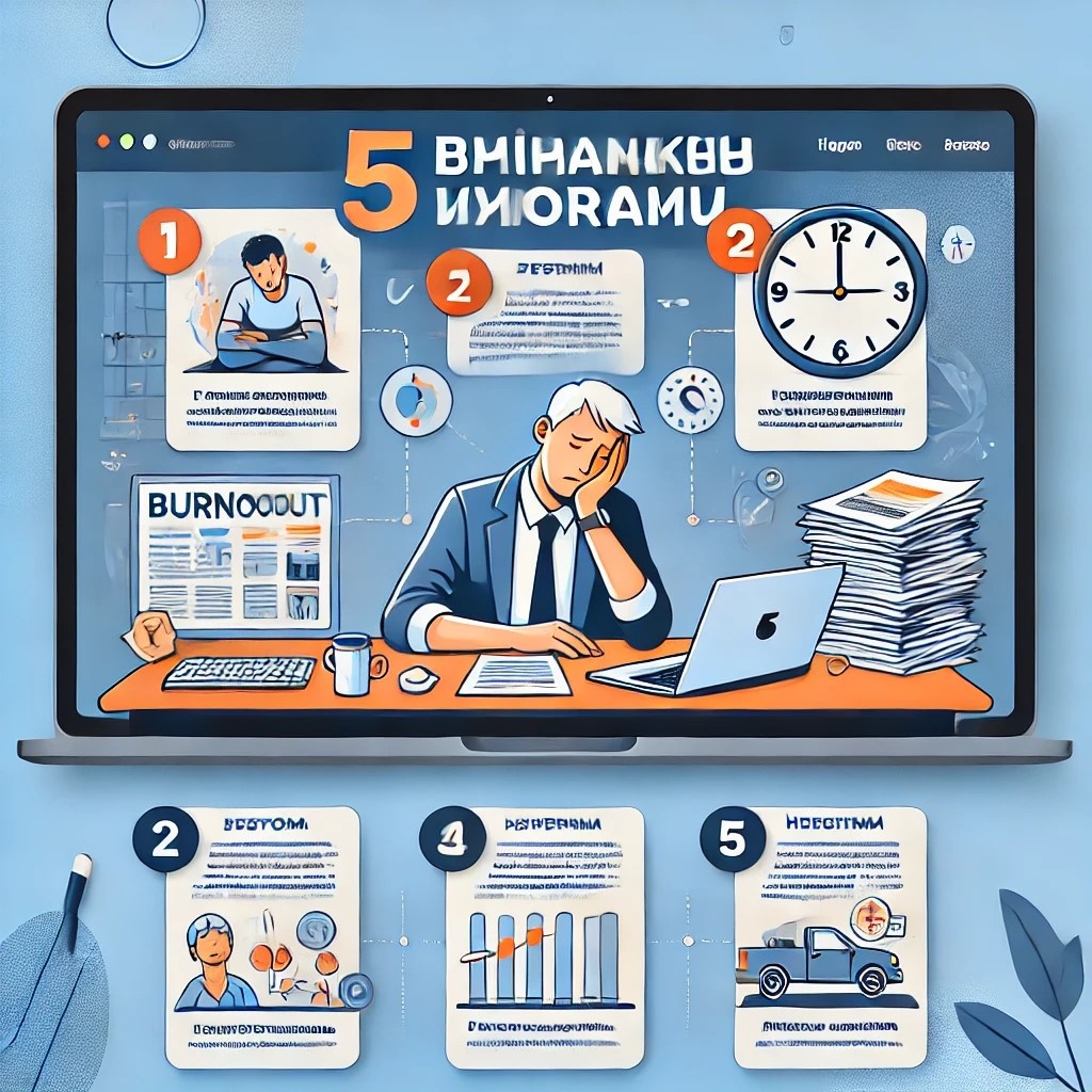 "5 признаков выгорания". 🔥📊
