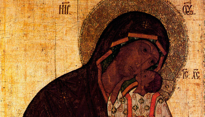 Чудотворная Яхромская икона Пресвятой Богородицы, фрагмент. Фото: pstgu.ru