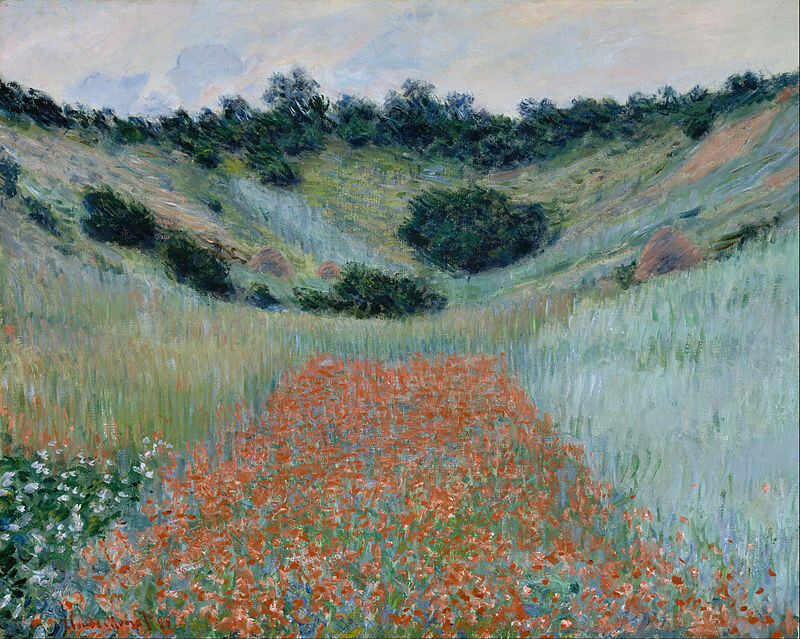 Клод Моне, Маковое поле в лощине близ Живерни, 1888