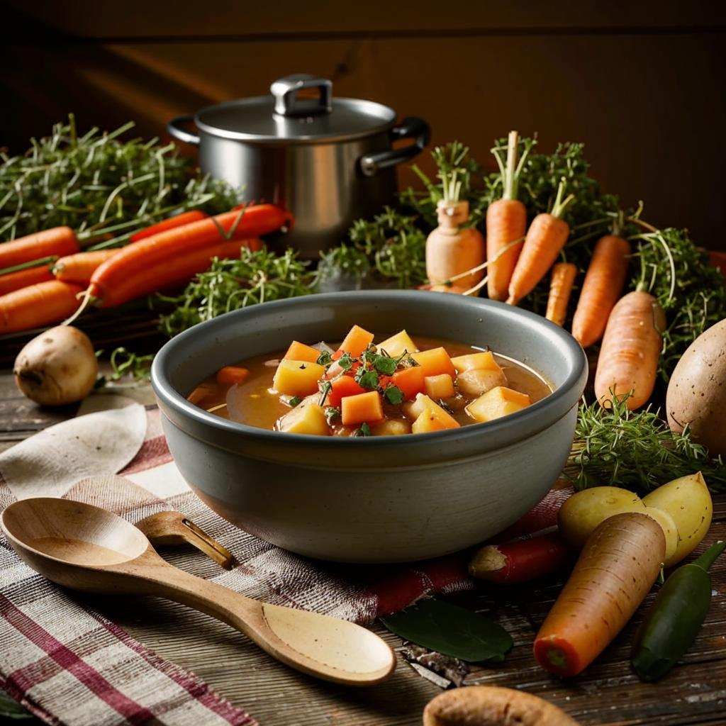 Постные супы: простые рецепты. Постный суп с морковью, картофелем и зеленью.