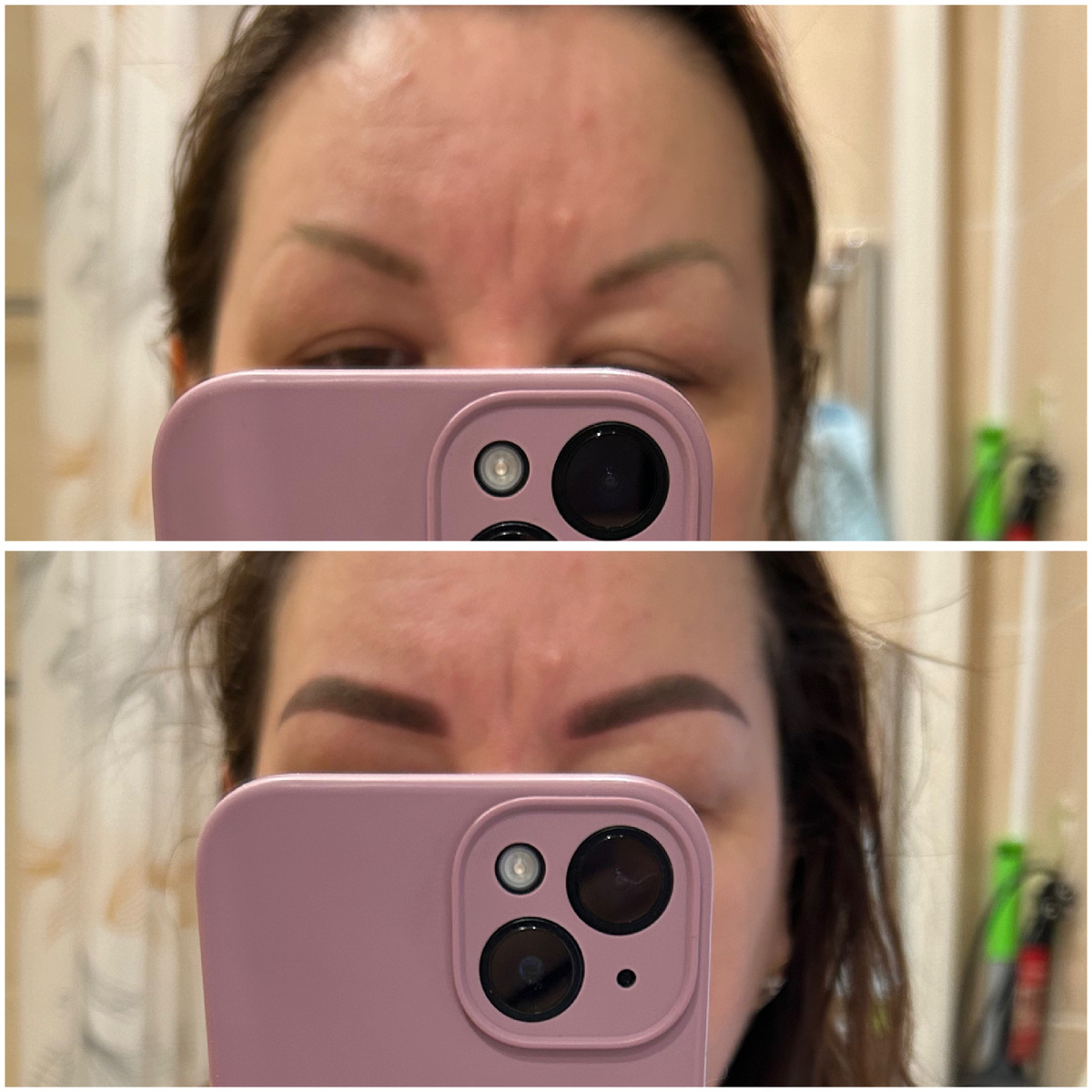 Брови до и после