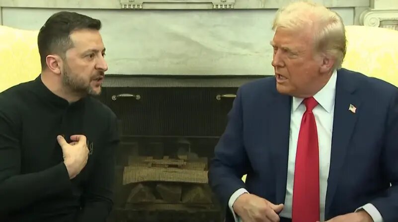    Владимир Зеленский и Дональд Трамп. Фото: скриншот трансляции американских СМИ