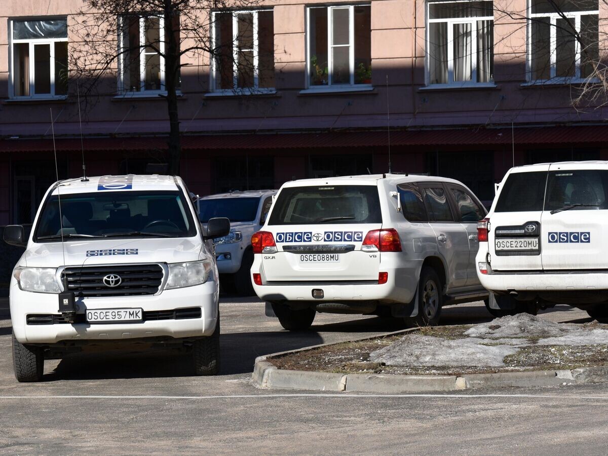    Автомобили ОБСЕ в Донецке© РИА Новости / Сергей Батурин