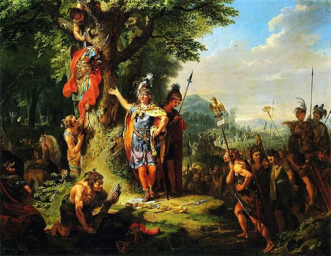 «Триумф германских племён». Иоганн Генрих Тишбейн, 1758