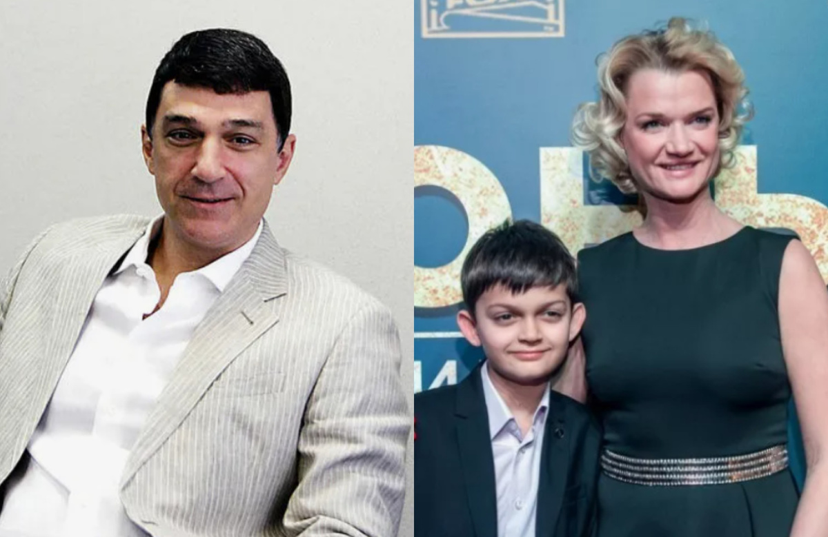 на фото Кирилл Шубский и Светлана Хоркина с сыном 