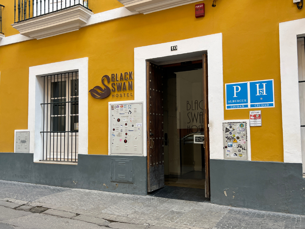 Entrance to a hostel. Seville, Spain. Photo by the author