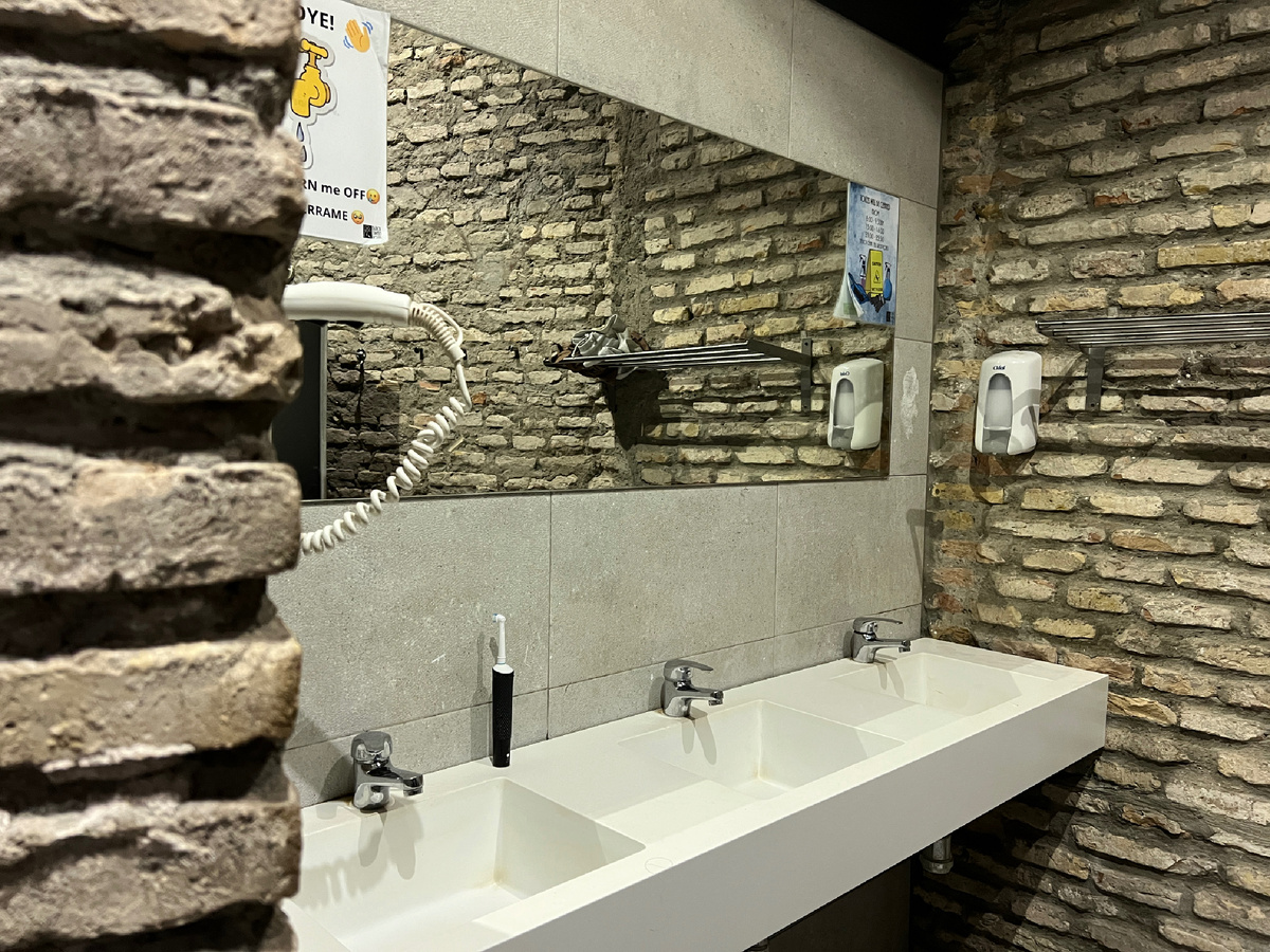 Sinks in a bathroom. Seville, Spain. Photo by the author