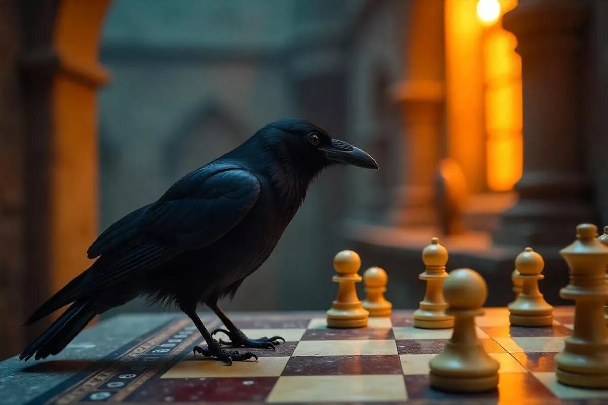 Вороны тоже могут пользоваться орудиями труда, а некоторые предполагают, что эти птицы даже могут играть в шахматы.
Фото: freepik