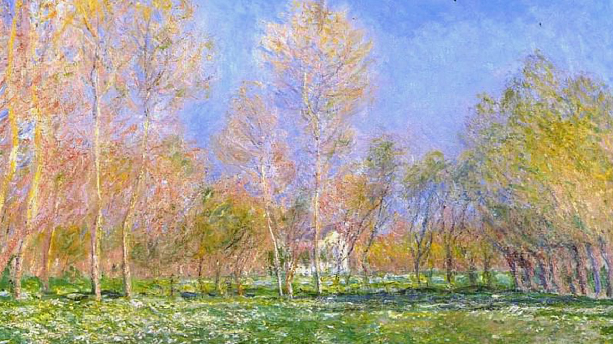 Клод Моне — Весна в Живерни (фрагмент), 1890 г.
