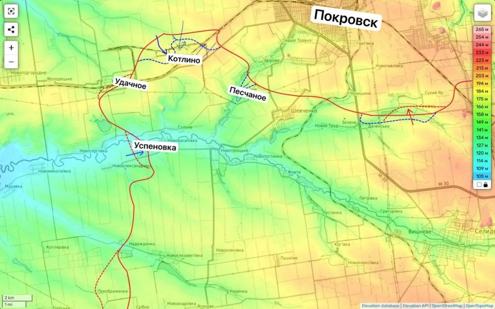    Обстановка на западном фланге Покровского фронта СВО. Телеграм-канал Юрия Подоляки.