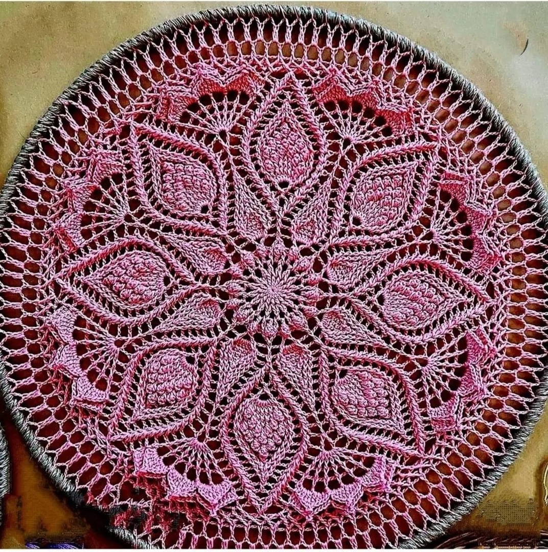 Рельефная салфетка крючком (схема)