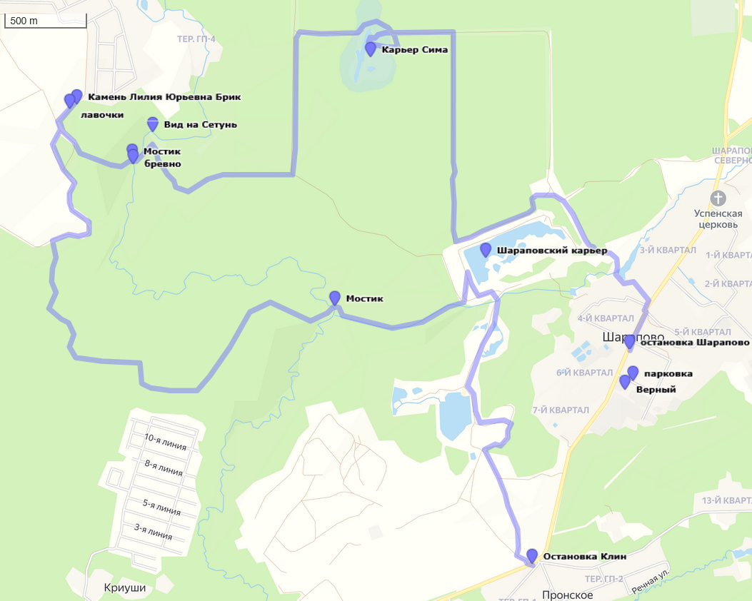 Новая версия маршрута "Звенигородская биостанция МГУ", 15 км